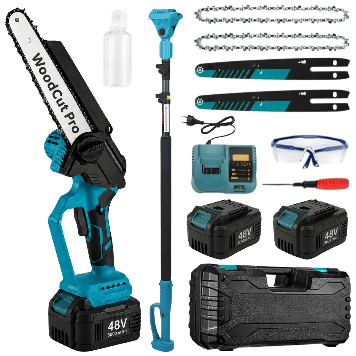 WoodCut Pro ferăstrău electric telescopic 2 în 1